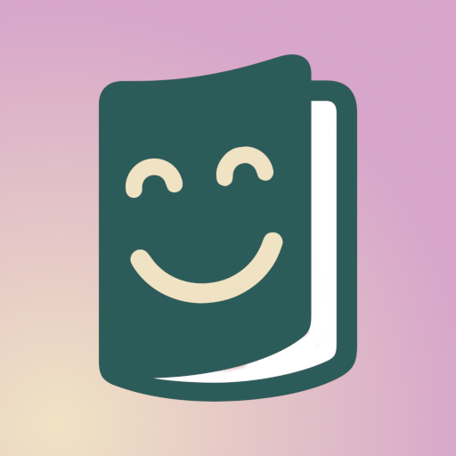 Libri logo, a book with a smile.